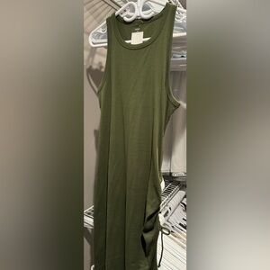 Aerie Side Slit Midi Dress